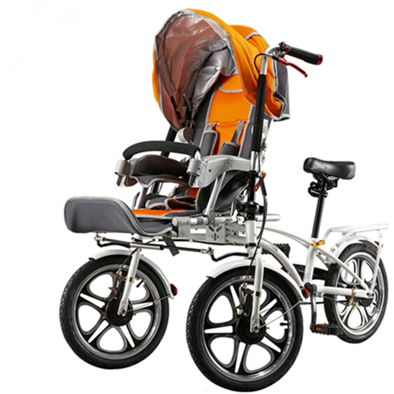 16 дюймов 3 колеса мать Детские коляски Коляска складной держатель для велосипеда