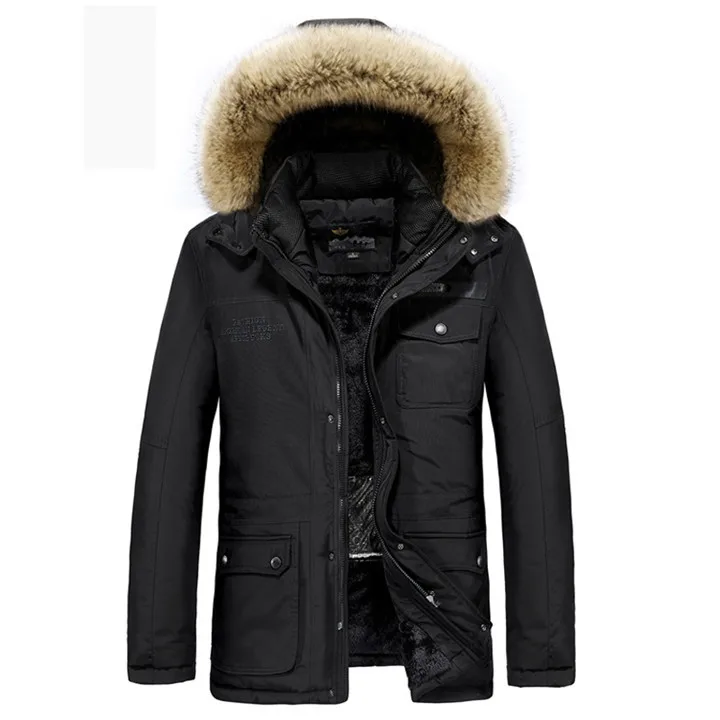 Black Зимняя мужская куртка Afs Jeep Parkas, пальто с капюшоном, Толстая теплая флисовая куртка, умная теплая куртка с регулируемой температурой для мужчин - Цвет: Black