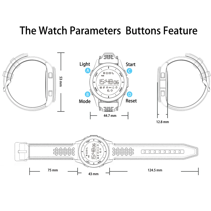 Спортивные умные часы для мужчин Bluetooth водонепроницаемые напоминающие о звонках