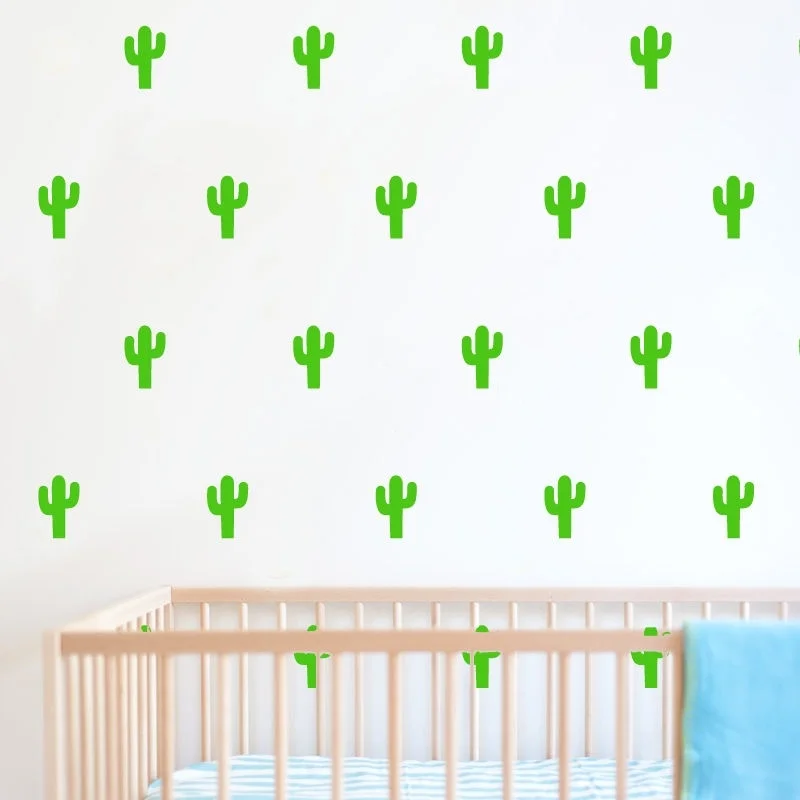 24 SET Cactus Shape Wall Stickers For Kids Room Decor | Дом и сад