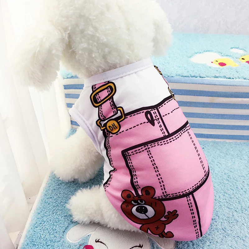 8 видов летних жилетов для собак из мультфильмов футболка пальто щенков костюм