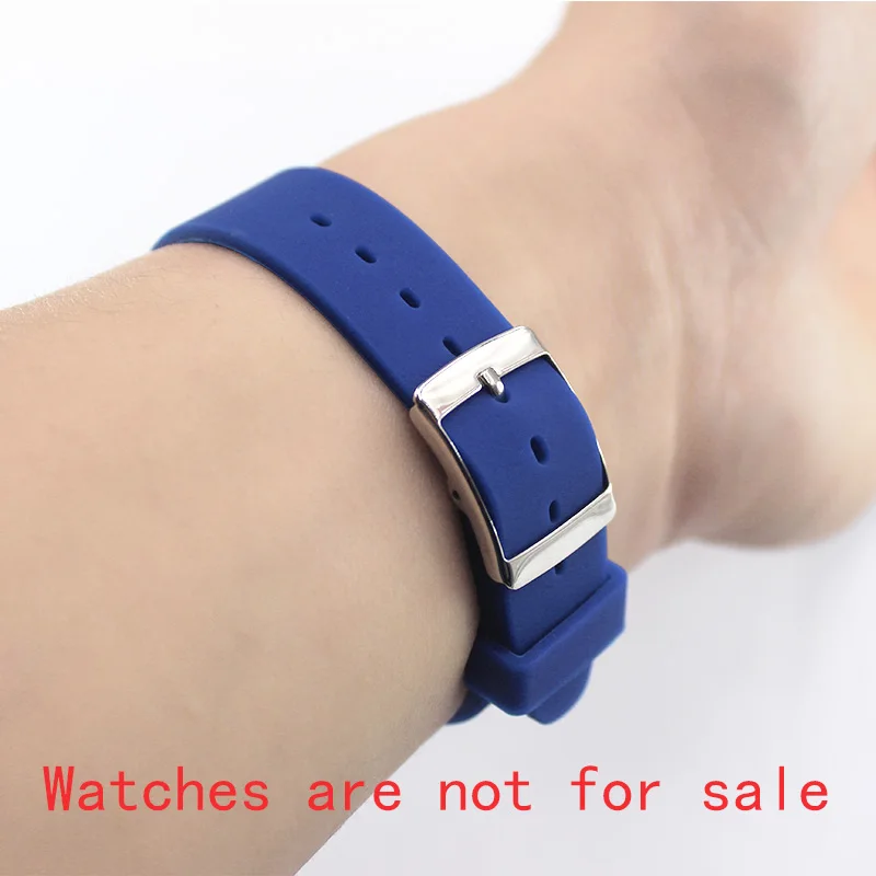 Ремешок силиконовый для часов Swatch GB274 GW164 SUOB704 SUOW701 серебристый браслет с пряжкой