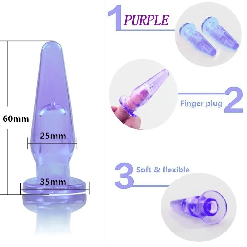 6pcs Purple Pink Silicone Anal Beads Plug Female G Spot Stimulator Male Masturbation Anus Massager Sex Toys Products for Adult |