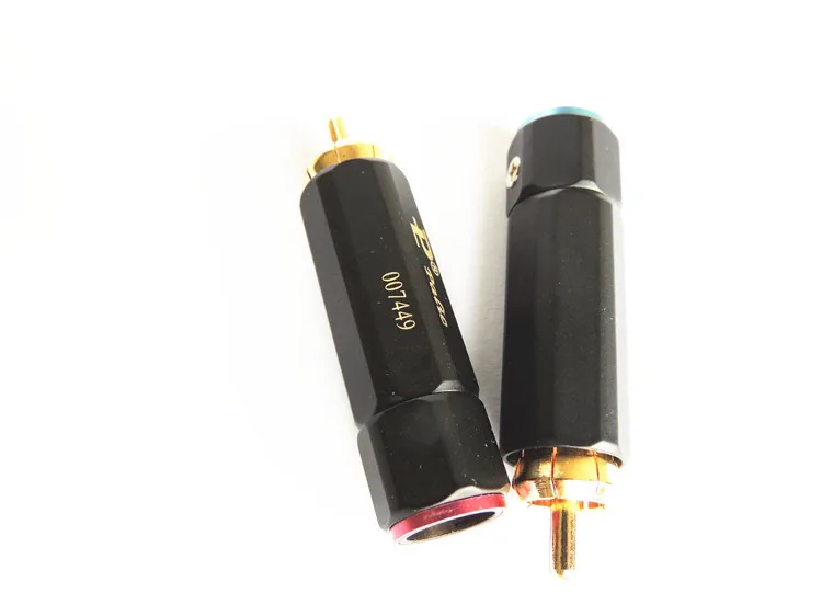10 шт. Высокое качество позолоченный медный RCA штекер в замок Аудио разъем|plug