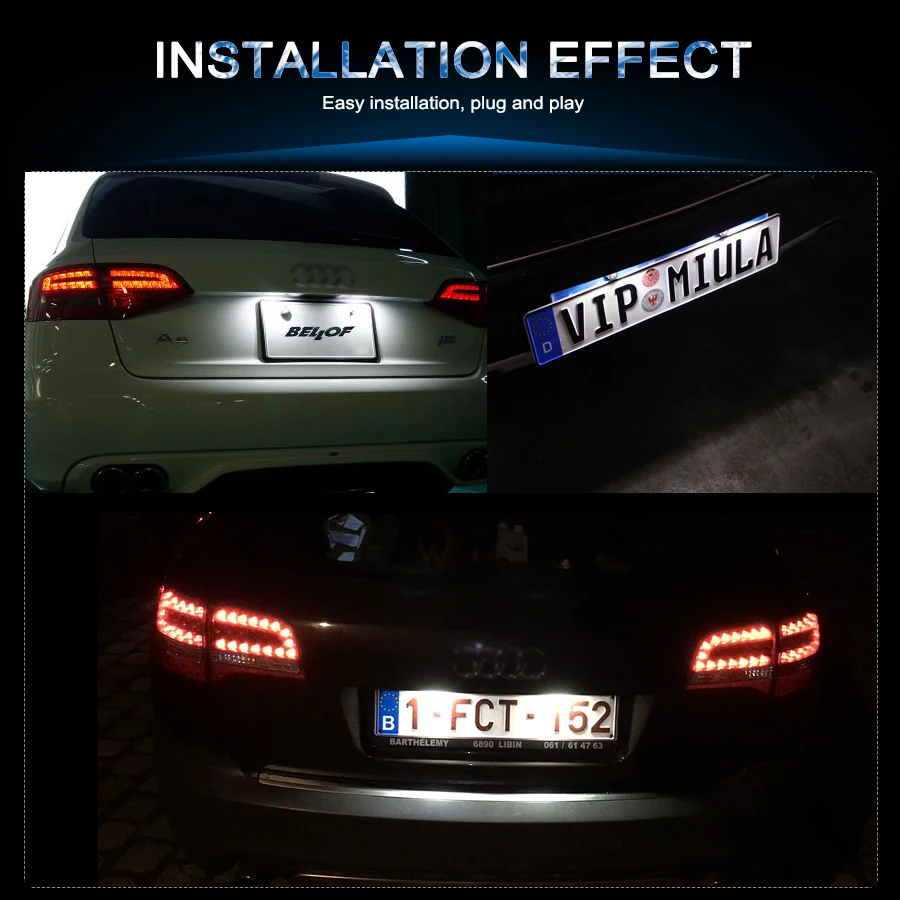 Для Audi TT 07 Q5 08 A4 4d/5d (B8) S5 A5 автомобильный светодиодный CanBus без номера ошибок