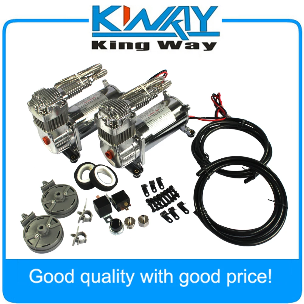 12 вольт JDMSPEED двойной хром 440C 200 PSI воздушный компрессор комплект 440C
