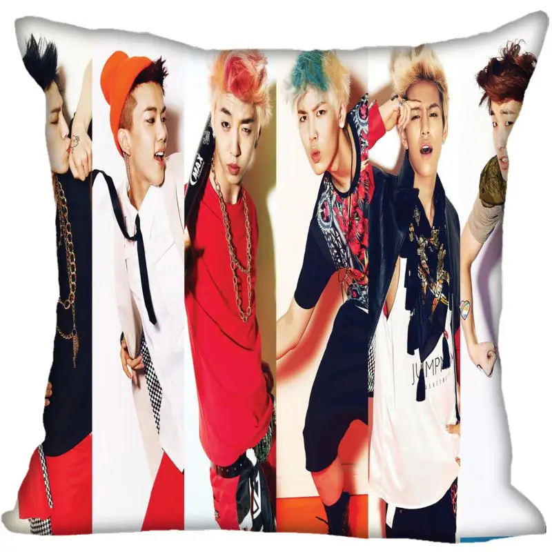Корея-Pop b. A.P печать квадратные шелковые атласные наволочки 35x35 см 40x40 с одной