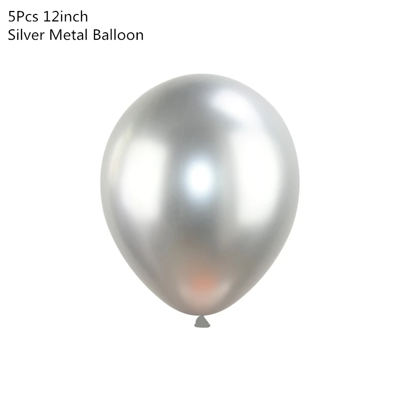 5pcs metal balloon Космическая вечеринка астронавт ракета корабль фольгированные шары Галактика/Солнечная система тематическая вечеринка Мальчик Дети День рождения украшения сувениры - Цвет: 5pcs metal balloon