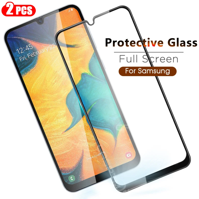2 шт. 9D закаленное стекло для Samsung A7 A9 A8 Plus 2018 защита экрана полное покрытие
