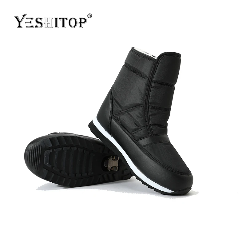 2018 г. Новые мужские зимние ботинки непромокаемые Нескользящие модные на плоской