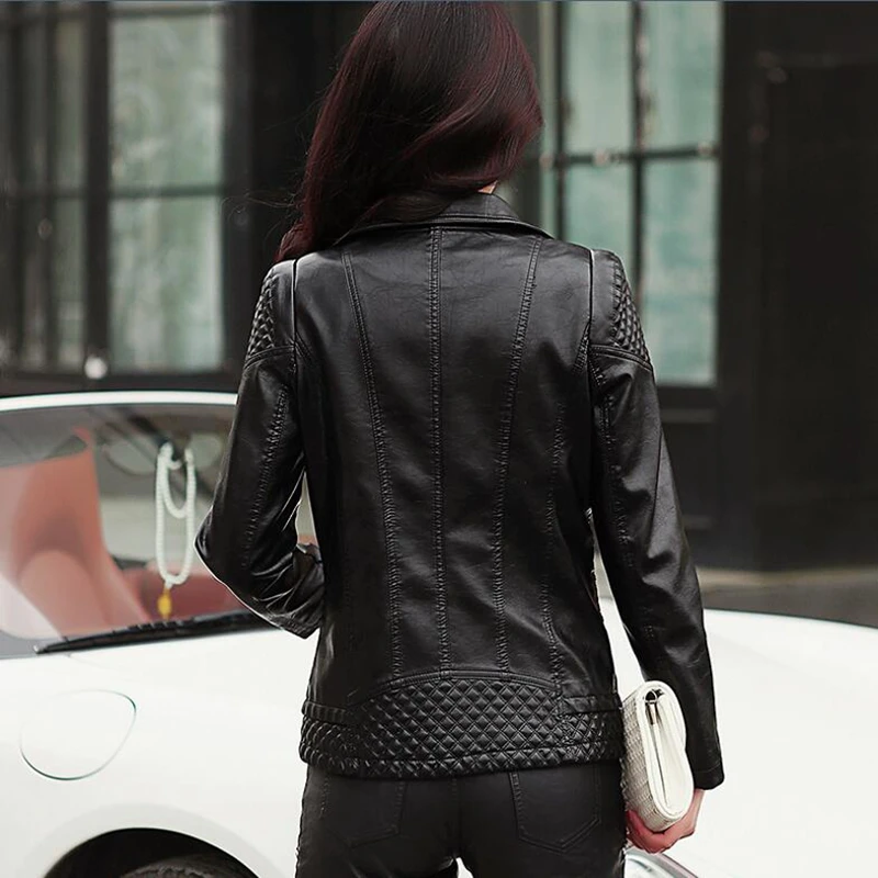 Новинка 2017 Весна и осень новые женские Искусственная кожа женщин короткий