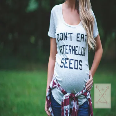 Gray Tee Одежда для беременных; футболки с мультяшным принтом; топы для беременных; футболки для беременных женщин; Рождественская Одежда для беременных; большие размеры - Цвет: Gray Tee