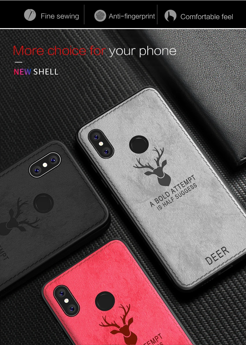 Винтаж задняя крышка для Xiaomi Mi макс 3 Max3 Чехол Ткань текстуры Защитный Мягкий