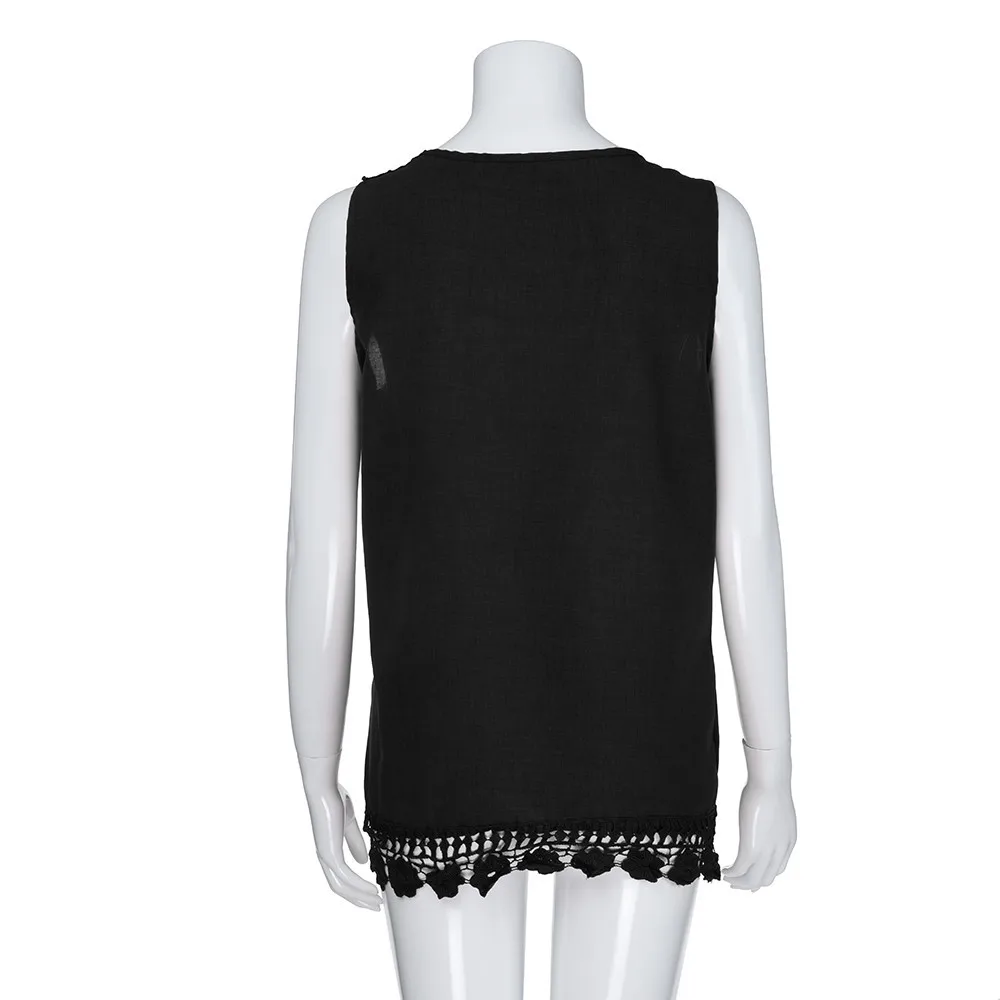 Горячее предложение! Распродажа! Feminino Vestido, укороченный Топ для женщин, круглый вырез, без рукавов, чистый цвет, кружевной жилет, топы, свободные топы, однотонные, 7 цветов, S-5XL размера плюс