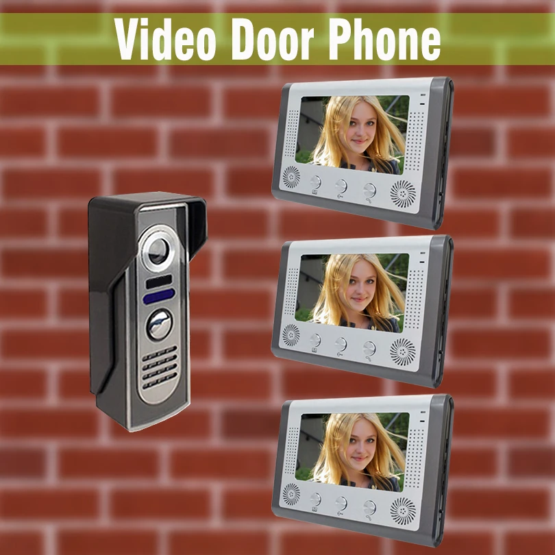 Видеодомофон с монитором 7 дюймов проводной домофон система ночного видения