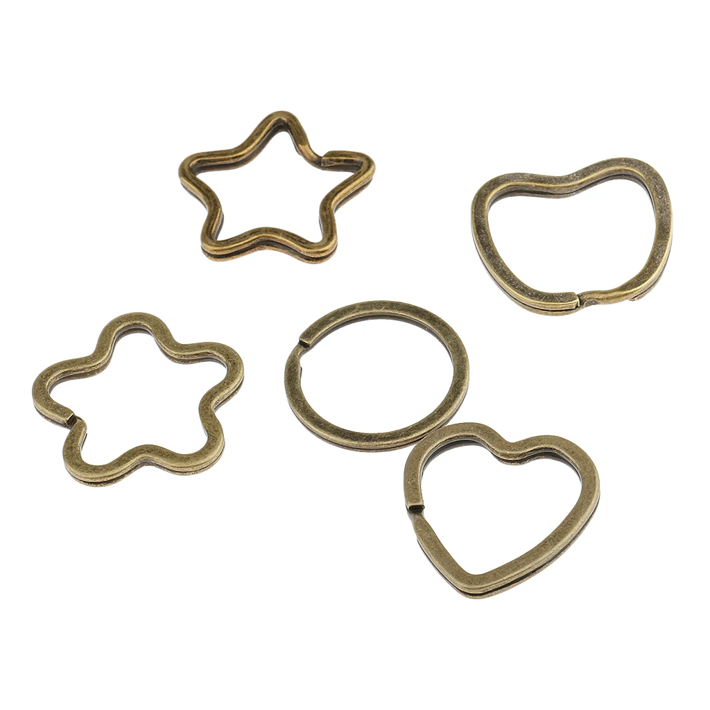 20 Pieces Alloy Bronze SPILT KEY RING Key Chain Small Ring Finding Mixed Style | Украшения и аксессуары