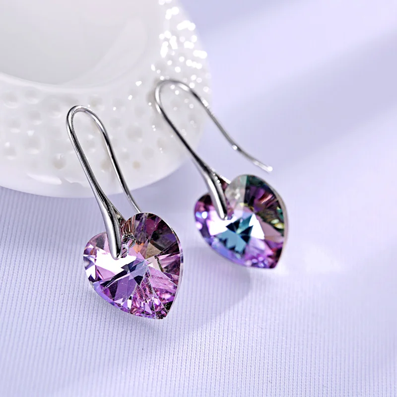 Серьги с кристаллами BAFFIN 2 пар/лот серьги в форме сердца элементами SWAROVSKI висячие
