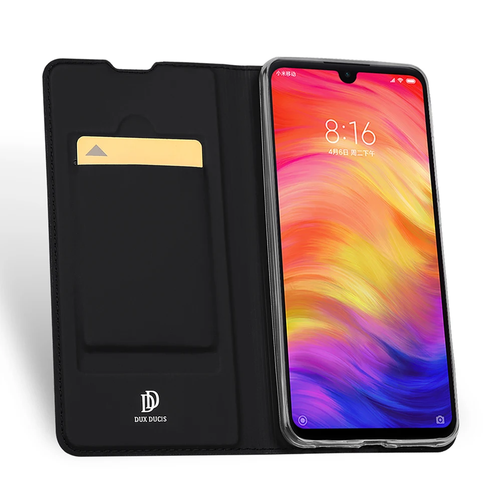 DUX DUCIS для Xiao mi Red Note 7 Чехол Play Роскошный кожаный флип чехол с подставкой