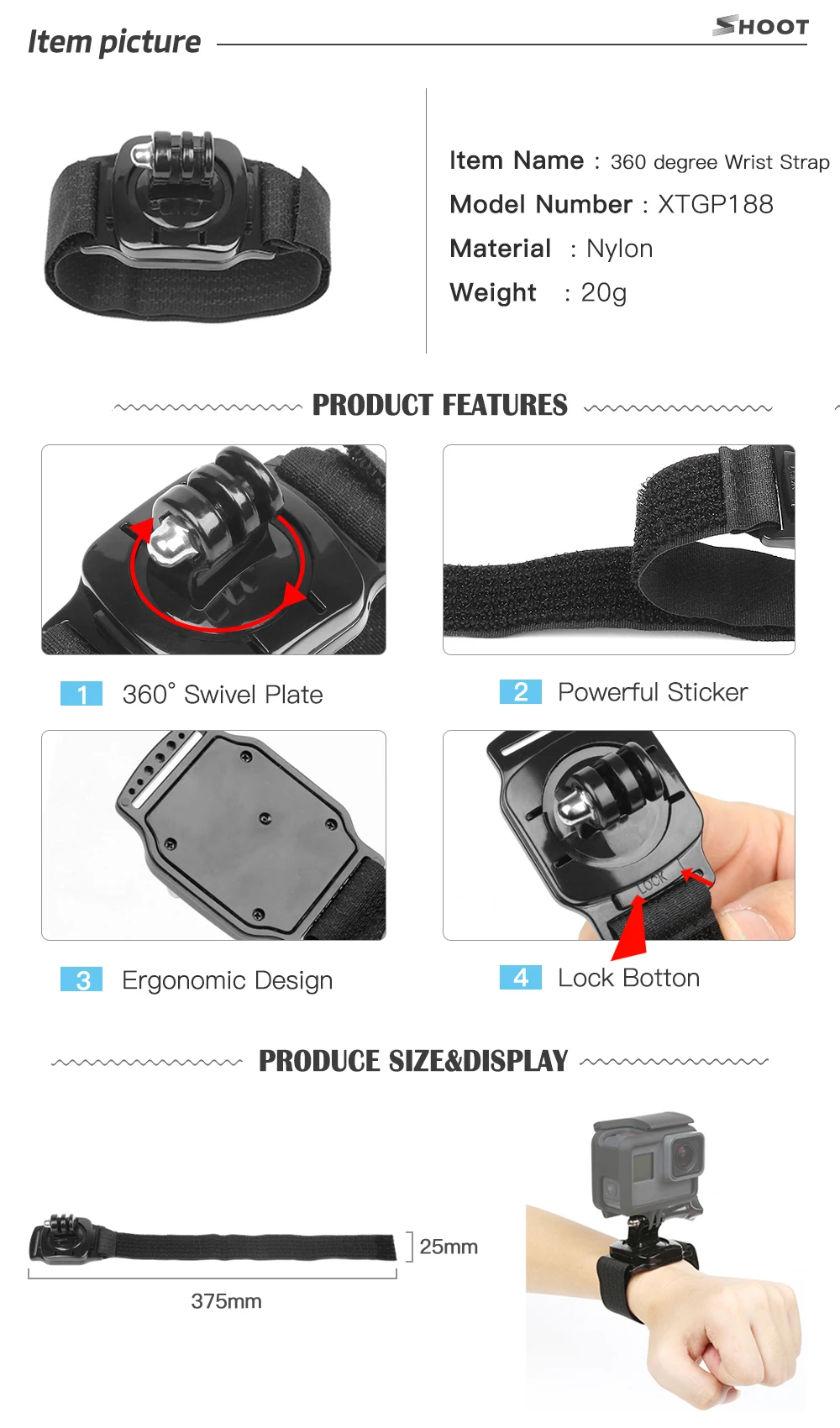Съемка для GoPro Hero 8 7 6 5 черные универсальные аксессуары для езды для Xiaomi Yi 4K SJCAM SJ7 Eken H9 sony крепление для Go Pro комплекты