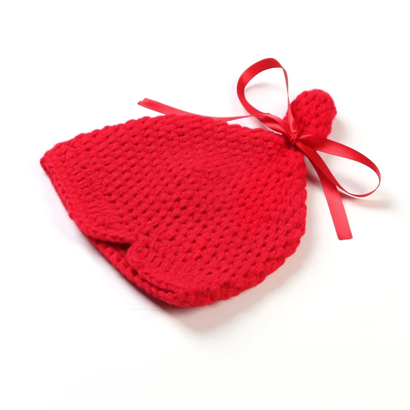 Детская красная шляпа ручной работы на возраст 0-3 месяца | одежда и обувь