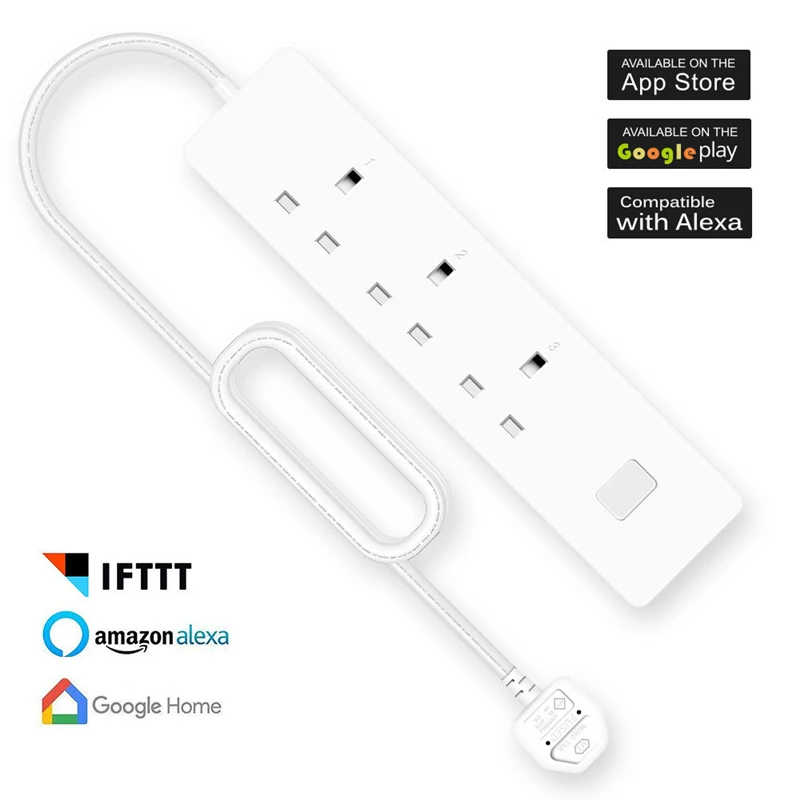 Wi Fi умная розетка с 1 5 кабелем 3 гнезда EU UK вилка power Monitor 2 usb порта Выход работает