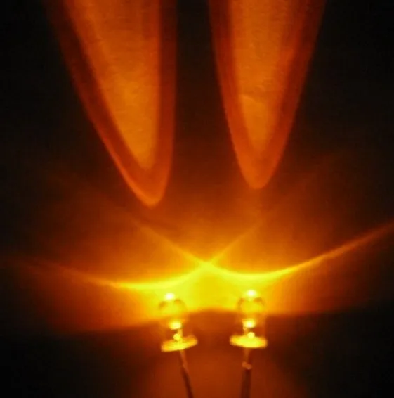 1000 шт 5 мм прозрачный светодиод оранжевого цвета СИД свет супер яркий излучающий