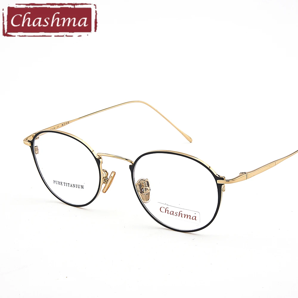 Женская винтажная оправа Chashma очки Opticos Gafas высококачественные круглые титановые