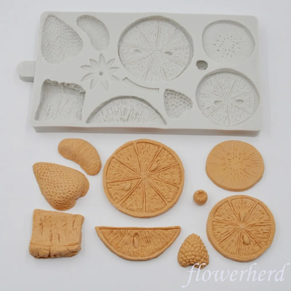 Ананас Лимон Оранжевый DIY имитировать форма для нарезки фруктов торта Fondant