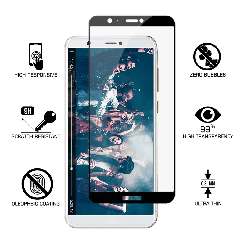 Закаленное стекло для Huawei P Smart протектор экрана PSmart huawey Enjoy 7S 5 65 дюйма полное
