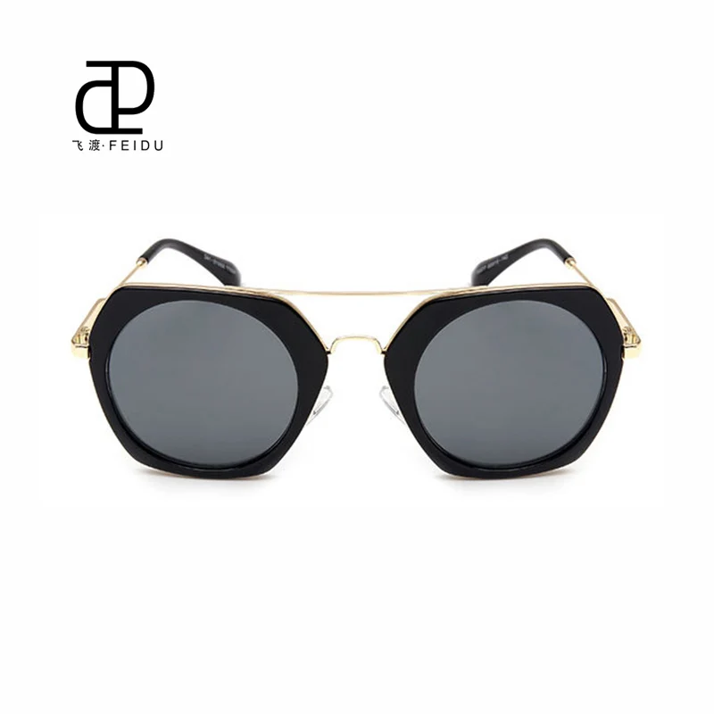 Женские круглые солнцезащитные очки FEIDU в стиле ретро брендовые дизайнерские