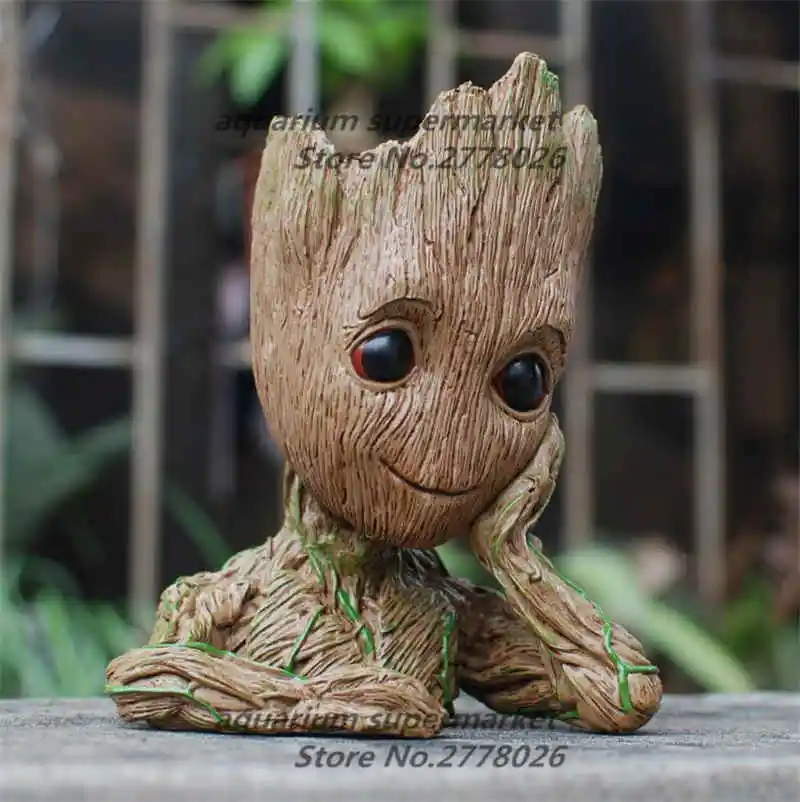 Цветочная ваза в виде черепа горшок ручной работы модель Groot половинчатая