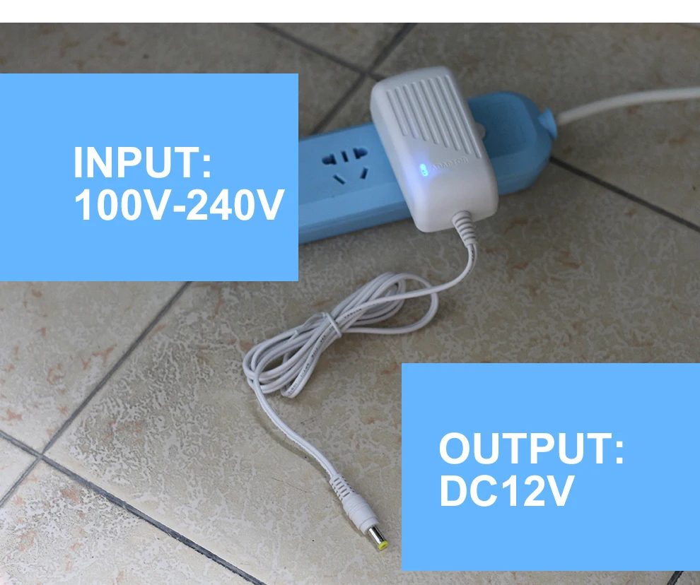 DC12V адаптер питания белый корпус AC100-240V трансформаторы выход DC12V 1A/3A преобразователь питания для светодиодной ленты