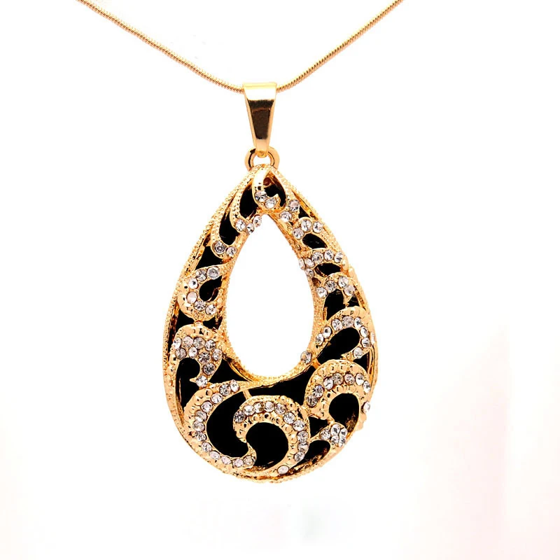 Женский винтажный комплект ювелирных изделий в форме капли