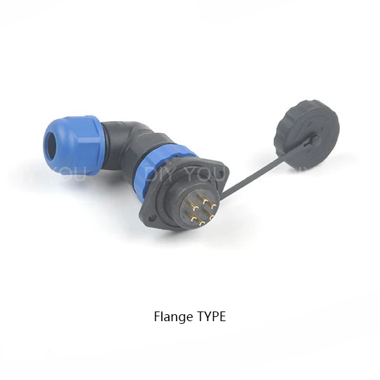 Flange TYPE SP16 IP68 водонепроницаемый док авиационным соединителем с разъемом «папа» и муфтовый стыковочный переводник 2/3/4/5/6/7/9 контактный разъем для монтажа в панель Кабельный разъем - Цвет: Flange TYPE