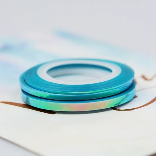 3 rolls blue 3 шт/6 шт ногтей чередование ленты линии наклейки Конфета "Русалка" цветной дизайн клей ногтей Переводные картинки в рулонах для инструменты для маникюра «сделай сам» - Цвет: 3 rolls blue