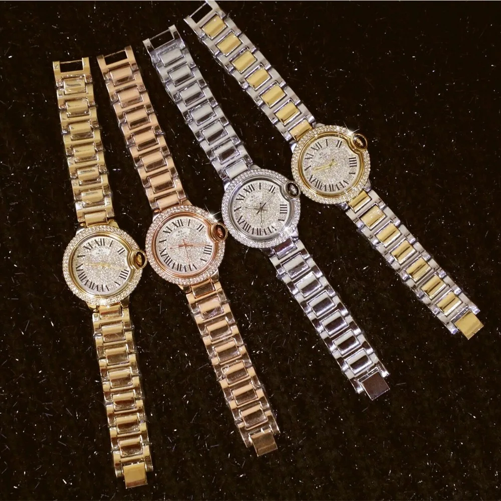 Женские кварцевые часы Damen uhr роскошные брендовые модные простые женские 2017