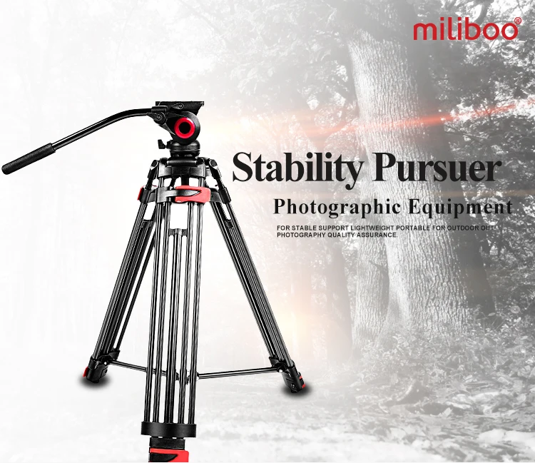 Miliboo MTT602A Профессиональный портативный алюминиевый штатив для видеокамеры/Поддержка DSLR видео штатив 7" Максимальная высота
