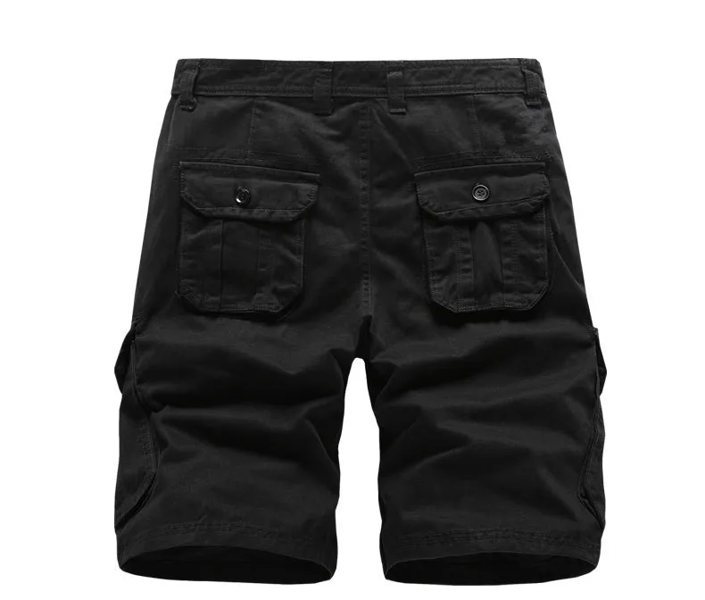 New Men Cargo Shorts Casual Loose Short Pants Camouflage Military Summer Style Knee Length Short Plus Size 38