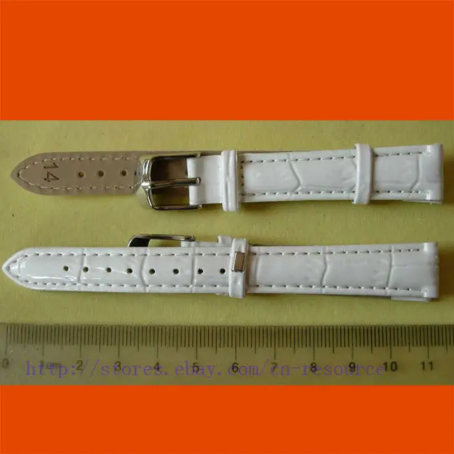 1x14 мм белый ремешок для часов из искусственной кожи #05|watch band|watch band whitewatch watch |