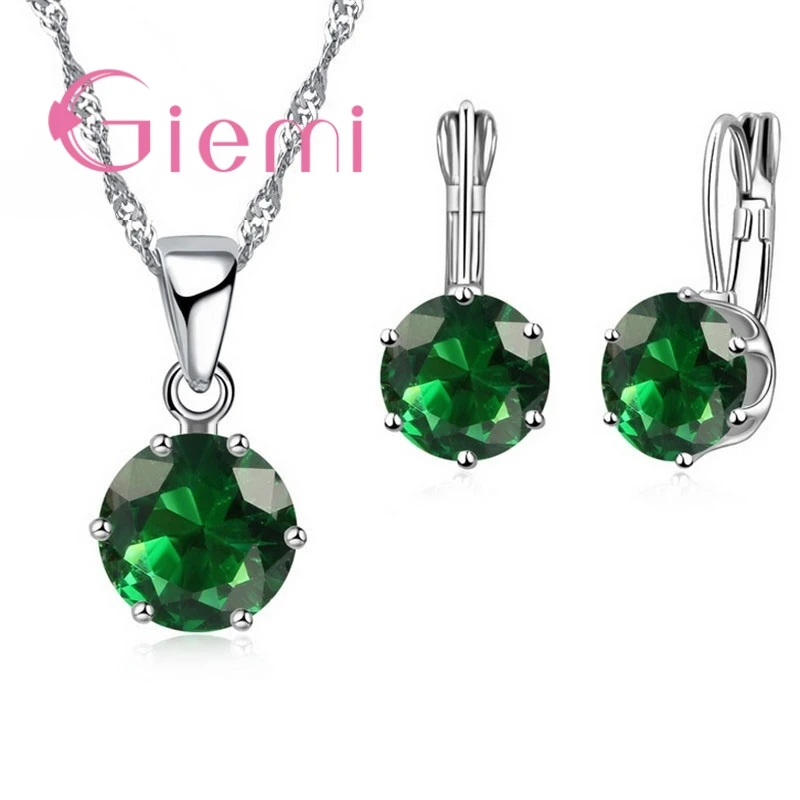 Блестящее популярное круглое хрустальное ожерелье серьги для прекрасных женщин