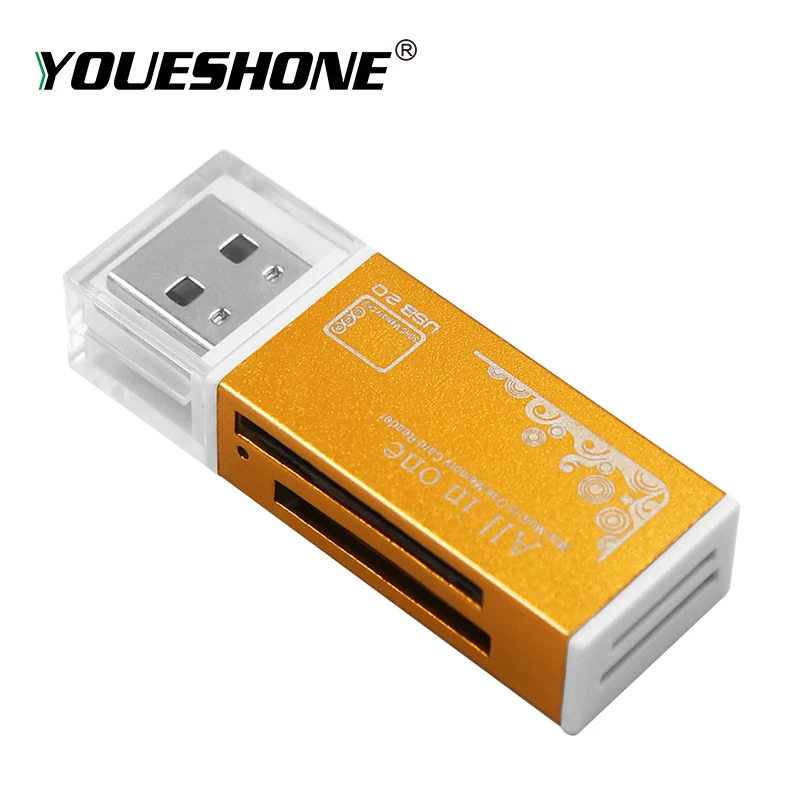 Многофункциональный адаптер для чтения карт памяти Micro SD SDHC TF M2 MMC MS PRO DUO цветной usb