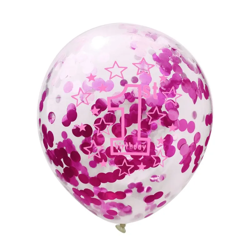 1st rose confetti 5 шт. надувные конфетти шары из латекса прозрачные воздушные шары на день рождения 18 30 40 50 юбилей День рождения Свадебные украшения вечерние сувениры - Цвет: 1st rose confetti