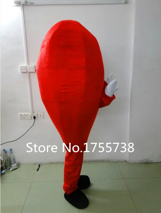 Костюм красного сердца для взрослых талисман размер | Тематическая одежда и