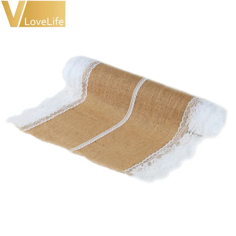 5 шт./лот Скатерть для свадьбы винтажная кружевная ткань из натурального джута