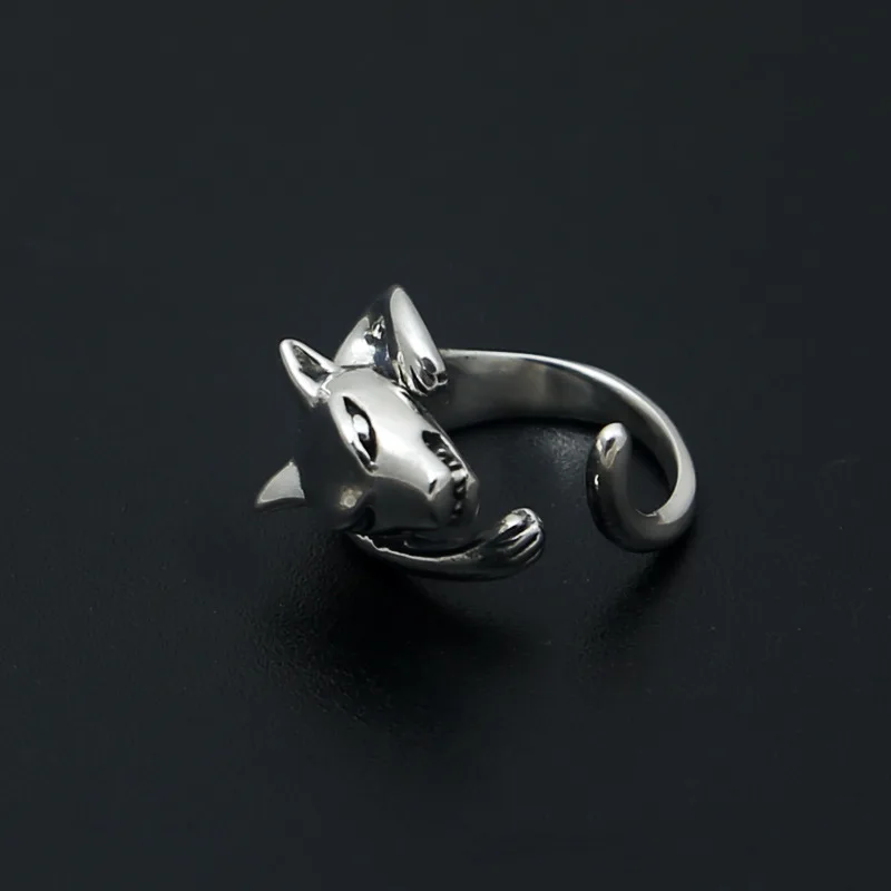 FNJ 925 Серебряное кольцо с волком ювелирные изделия новая мода животное S925
