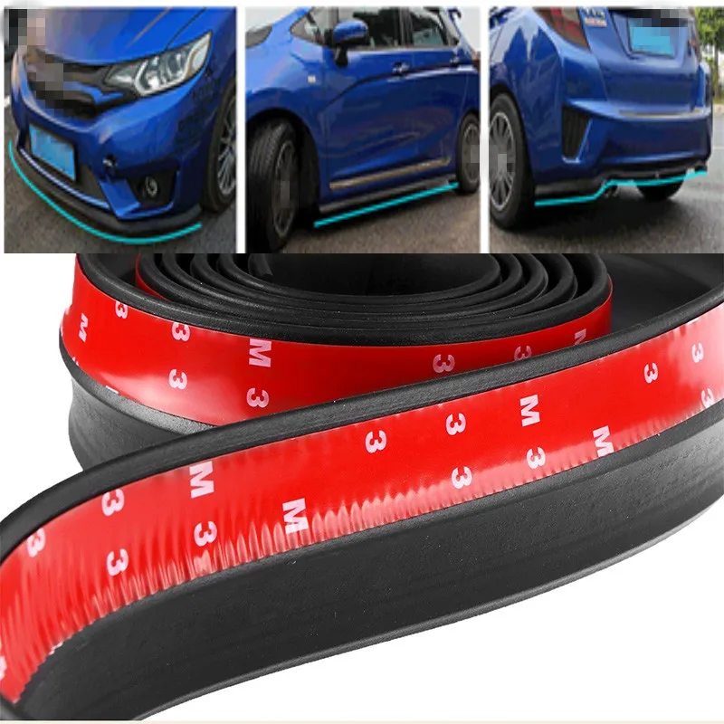2.5M Car styling Front Lip Bumper Rubber Strip Skirt Protector for Renault clio megane 2 3 captur logan kadjar accessories | Автомобили и