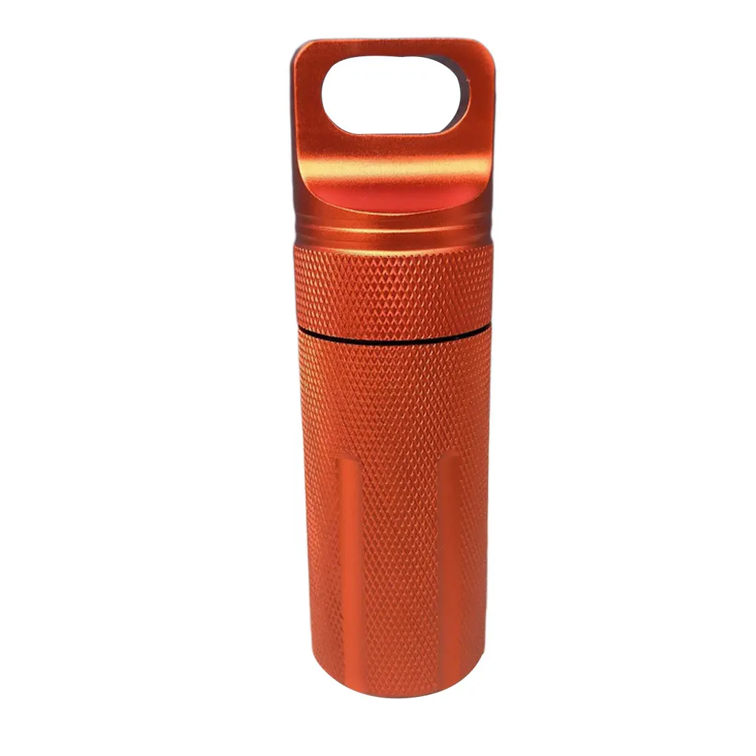 

Hot Sell Aluminium Alloy Waterproof Capsule Seal Bottle Outdoor EDC Survival Pill Box Container Pills Case