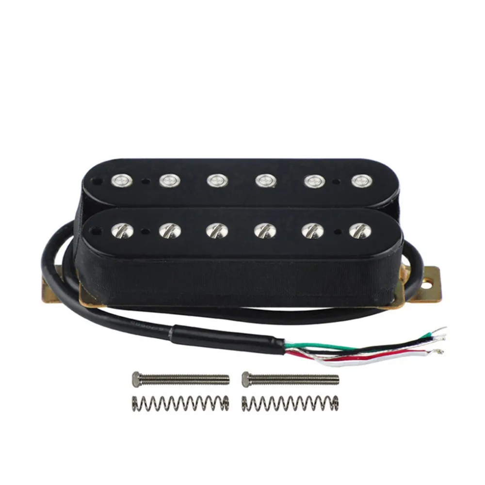 FLEOR Pickup Guitar Bridge Humbucker Electric Black Ceramic Magnet 4 Wire Parts Accessories | Спорт и развлечения