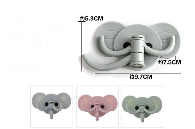 1PC Elephant Hanging Sticky Clothes Jewelry Towel Cooking Tool Hanger Hook Multifunction Kitchen Bathroom Accessories LY 003 | Дом и сад
