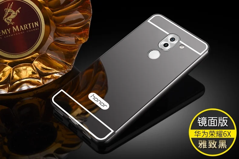 Зеркало Корпуса для Huawei Honor 6X случае Мода Роскошь розовое золото серебристый